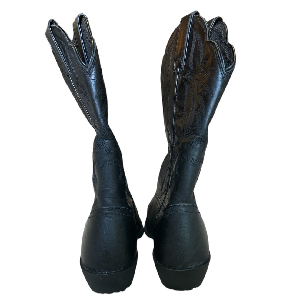 Men's Tony Lama Stallion BB2024L Handcrafted Black Cowboy Boots - Size 8.5B - Picture 3 of 8